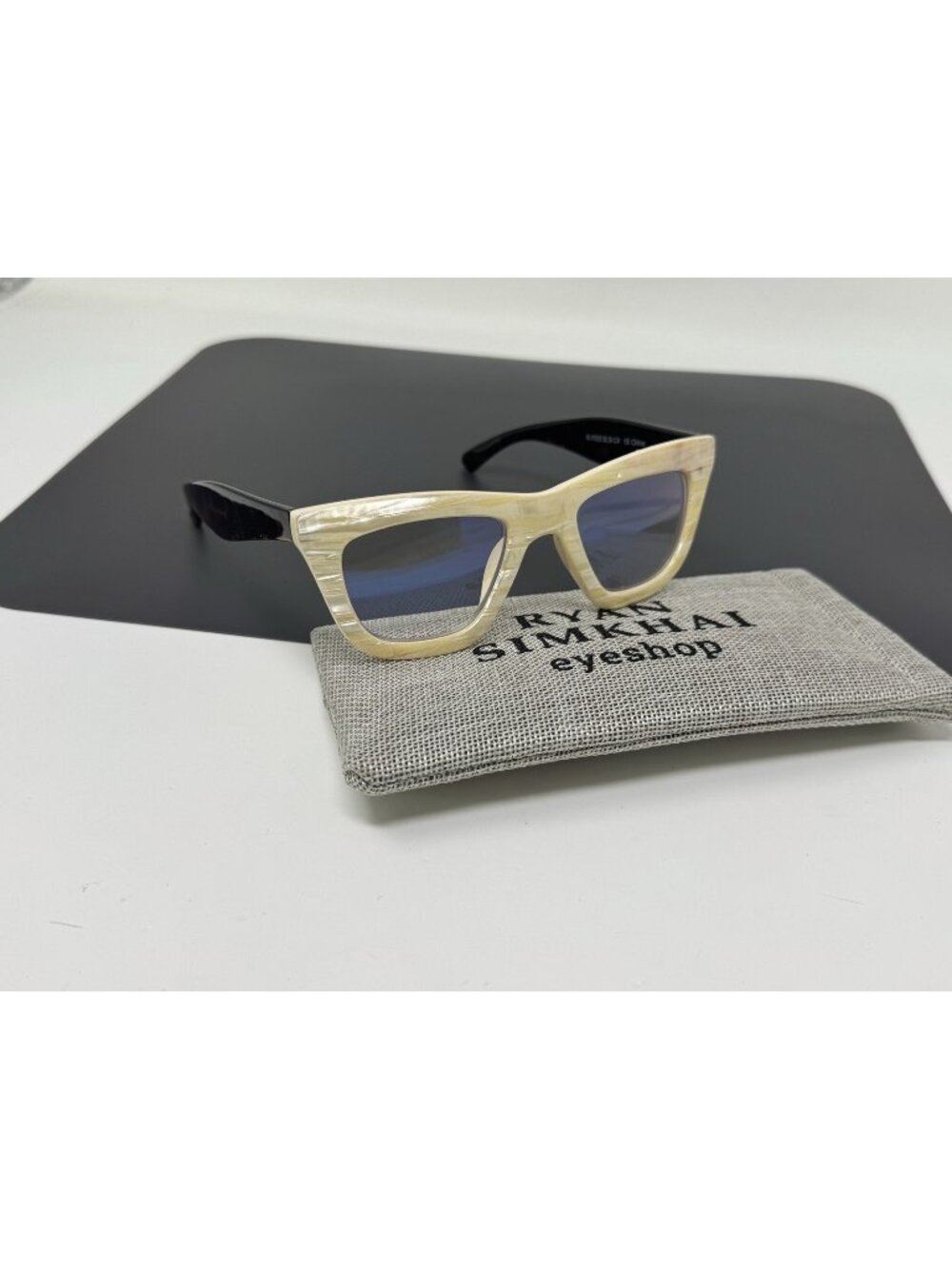 Ryan Simkhai 7005 Blue Light Block Creamy Ivory Frame  Reading Glasses + 1.75